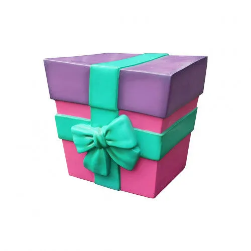 12" Pink, Purple and Teal Gift Box