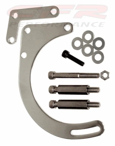 1955-68 CHEVY SMALL BLOCK LOW MOUNT ALTERNATOR BRACKET (SWP) - CHROME