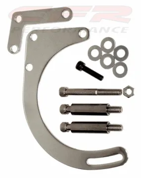 1955-68 CHEVY SMALL BLOCK LOW MOUNT ALTERNATOR BRACKET (SWP) - CHROME