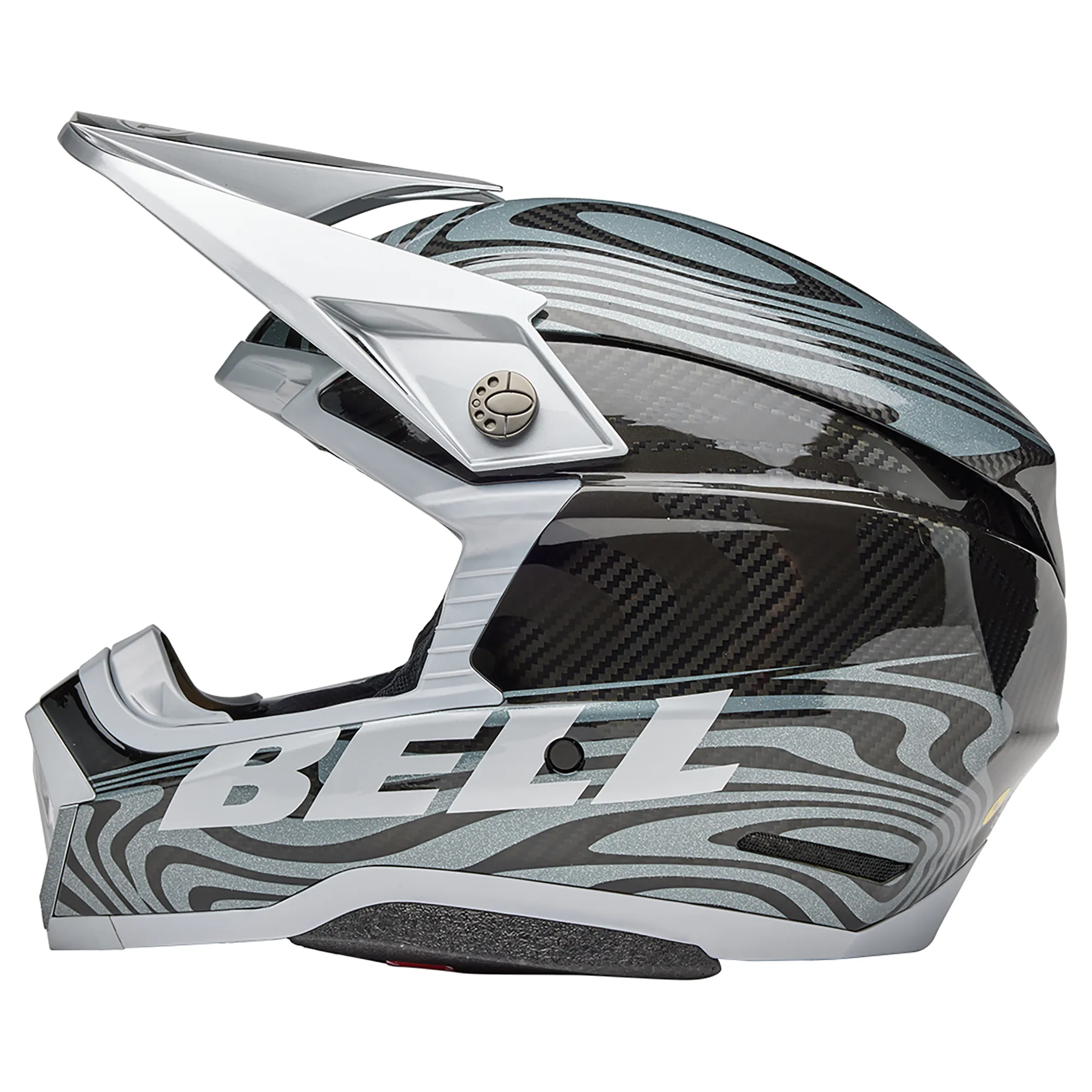 2025 Bell Moto-10 Spherical MIPS Motocross Helmet Cortex Silver Grey