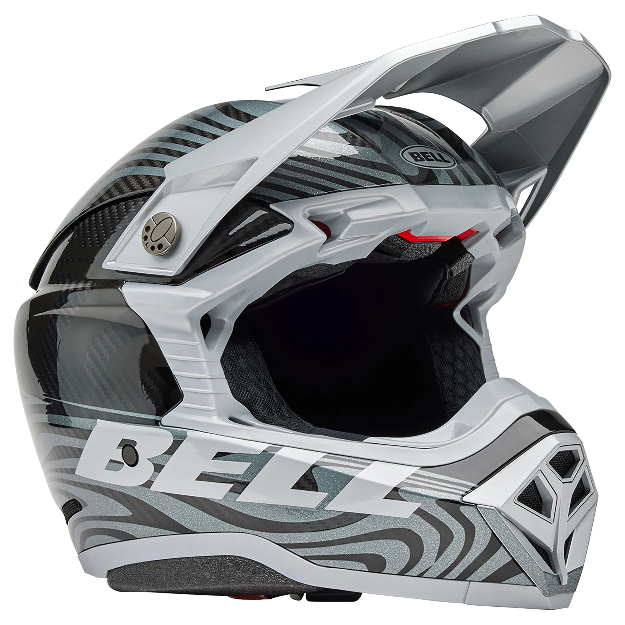 2025 Bell Moto-10 Spherical MIPS Motocross Helmet Cortex Silver Grey