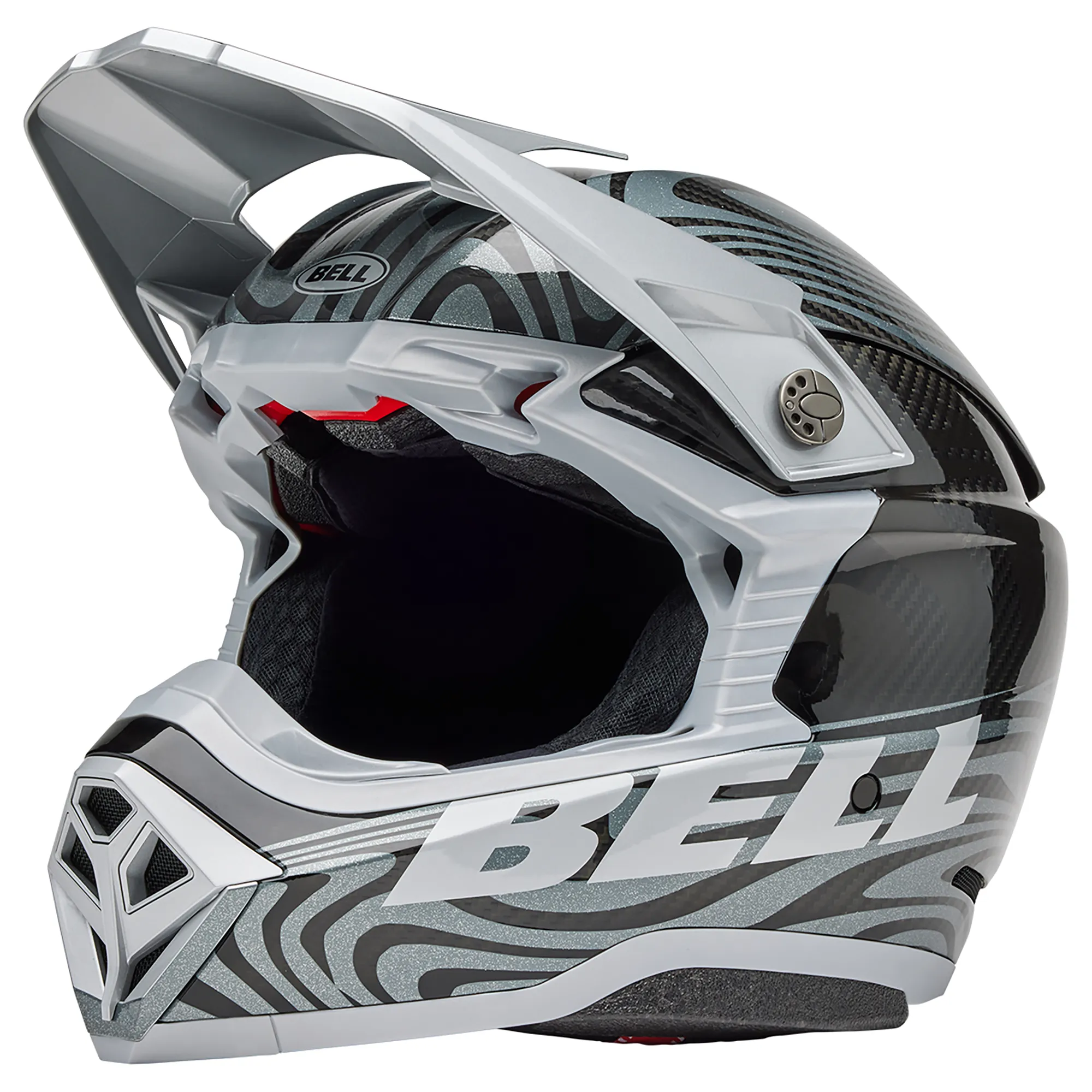2025 Bell Moto-10 Spherical MIPS Motocross Helmet Cortex Silver Grey