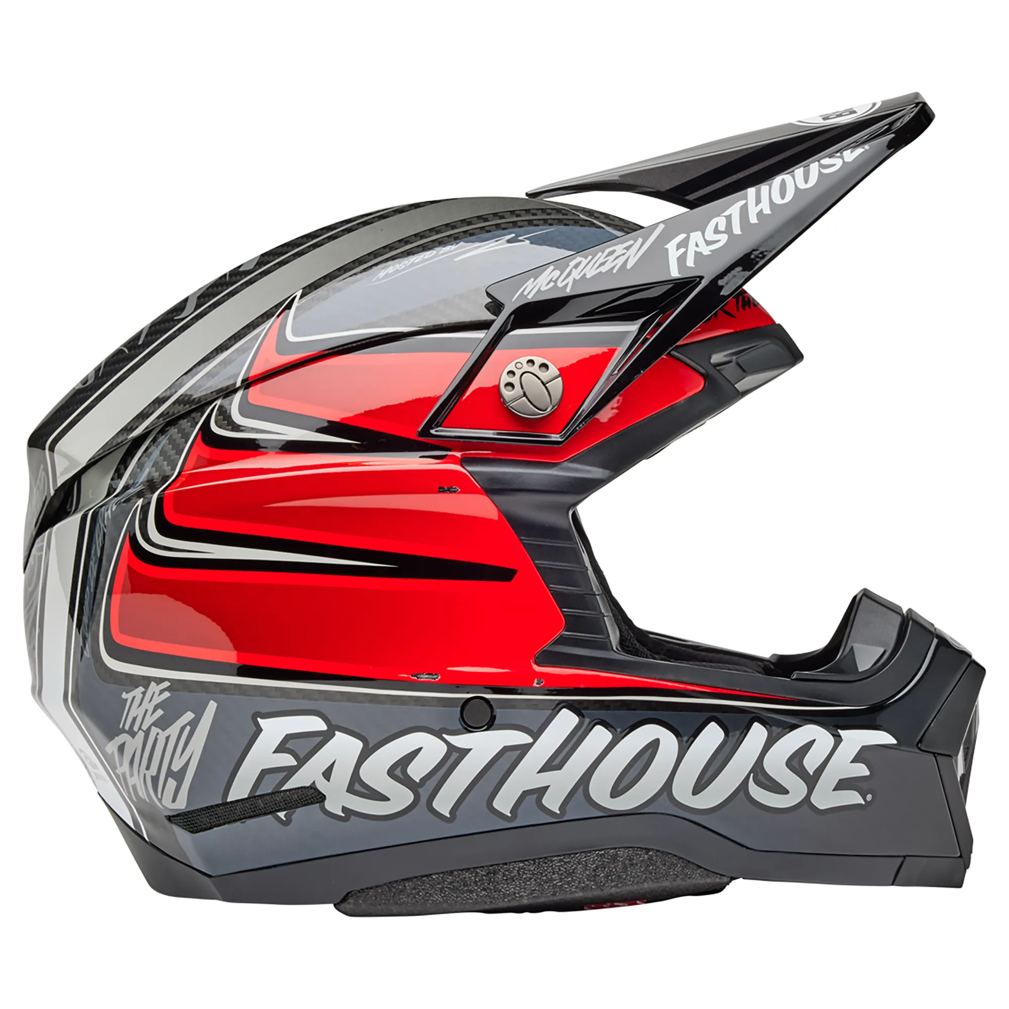 2025 Bell Moto-10 Spherical MIPS Motocross Helmet Fasthouse DITD 25 Grey Red