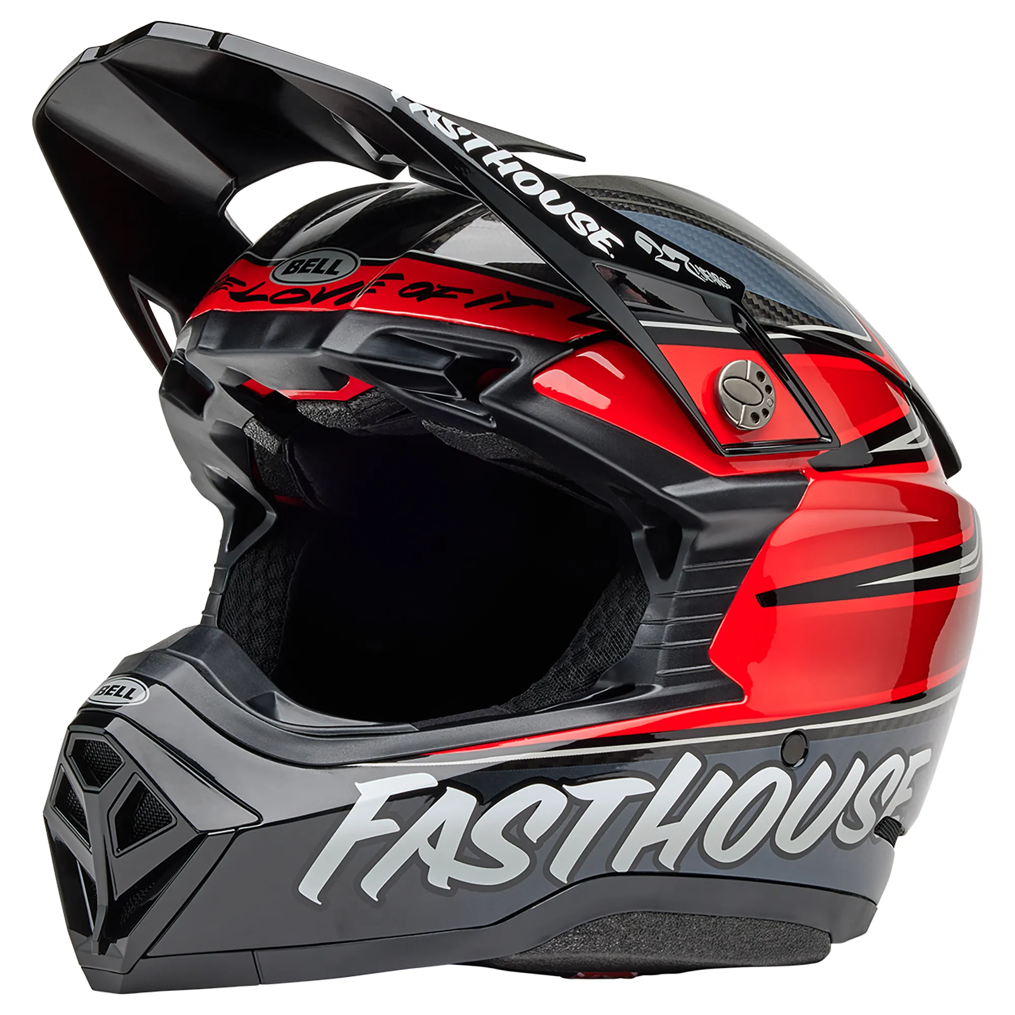 2025 Bell Moto-10 Spherical MIPS Motocross Helmet Fasthouse DITD 25 Grey Red