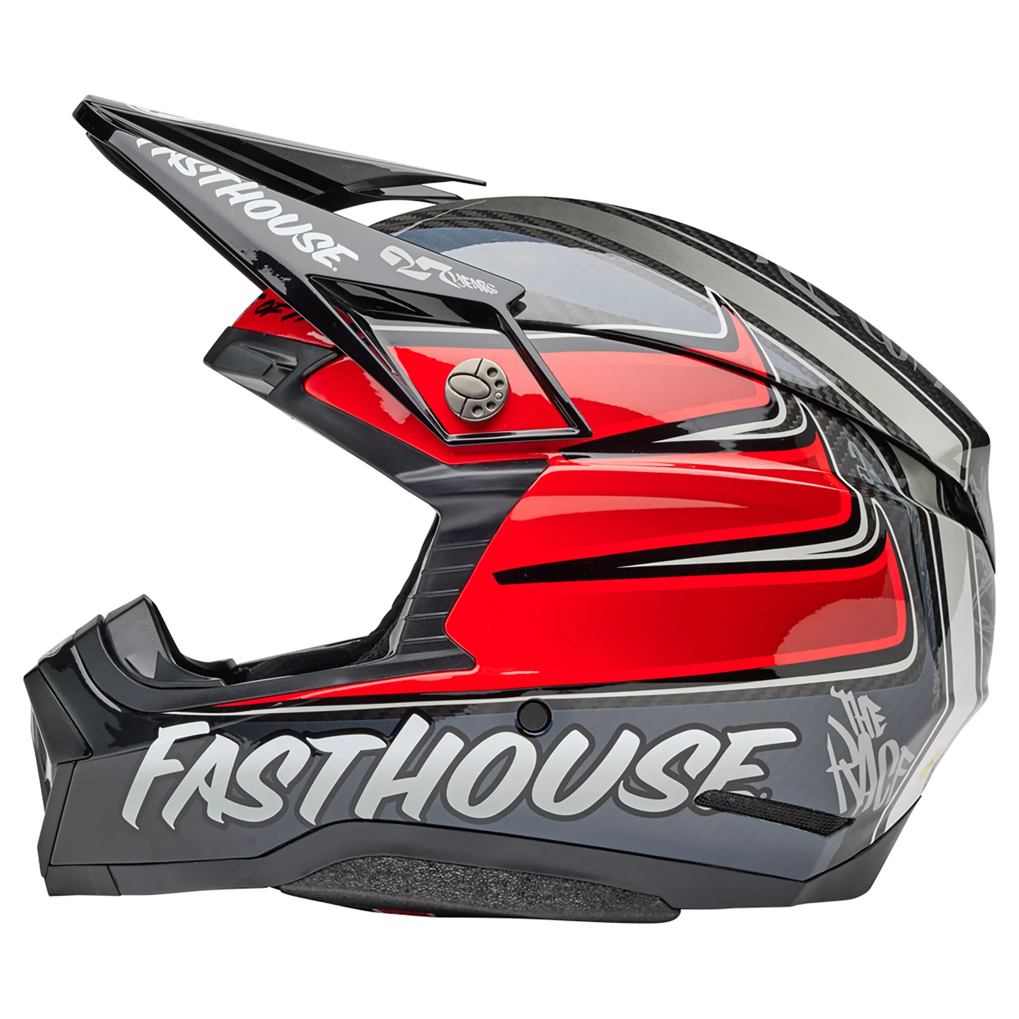 2025 Bell Moto-10 Spherical MIPS Motocross Helmet Fasthouse DITD 25 Grey Red