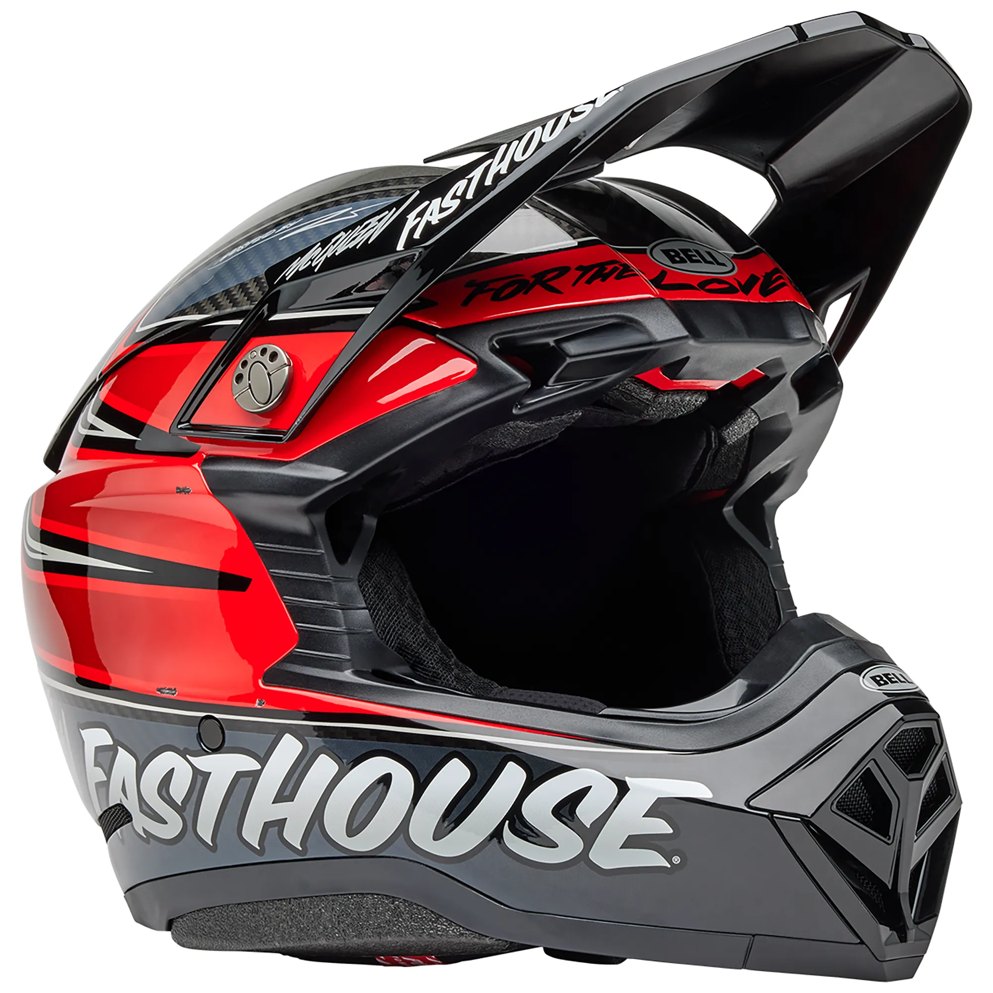 2025 Bell Moto-10 Spherical MIPS Motocross Helmet Fasthouse DITD 25 Grey Red