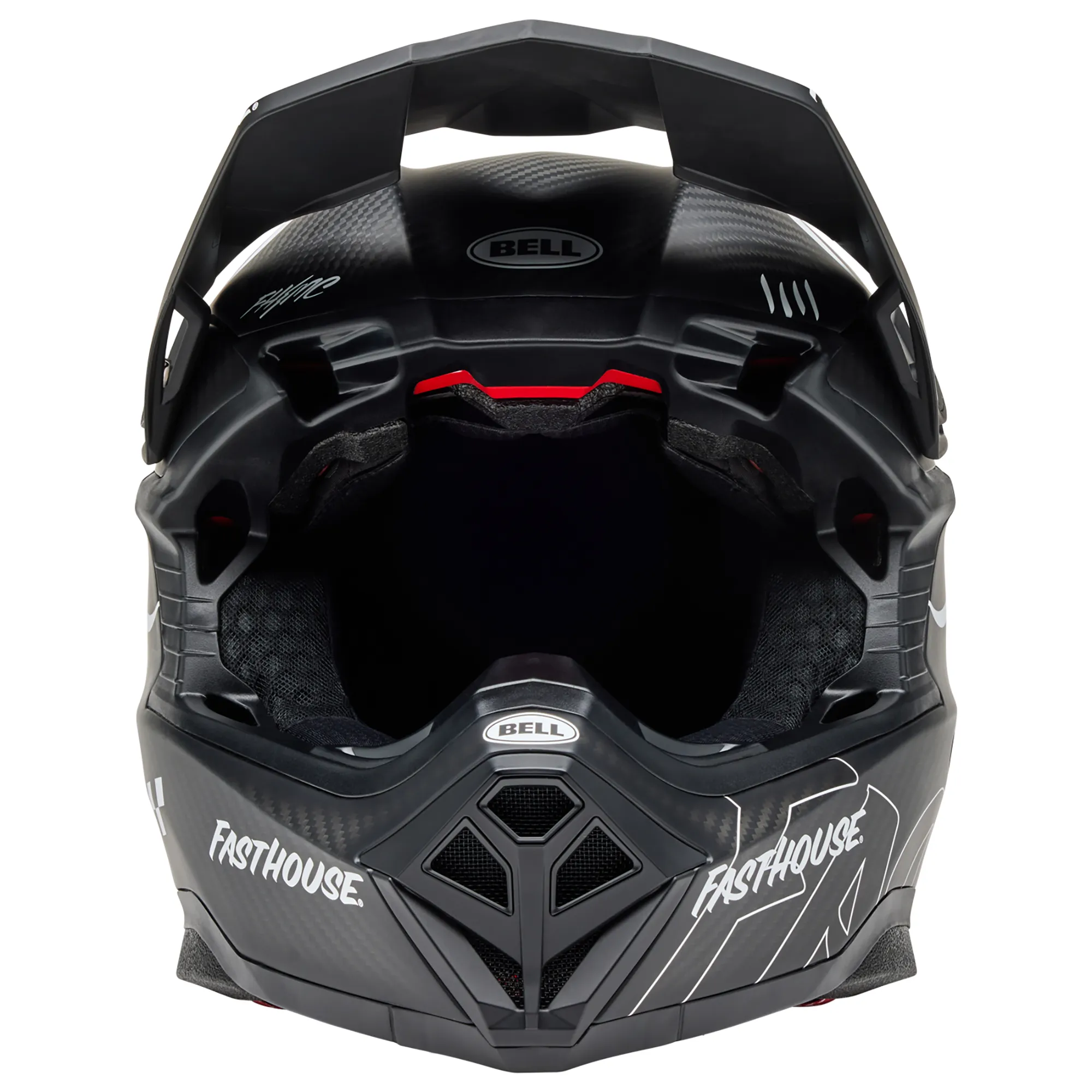 2025 Bell Moto-10 Spherical MIPS Motocross Helmet Fasthouse Raven Matte Black White