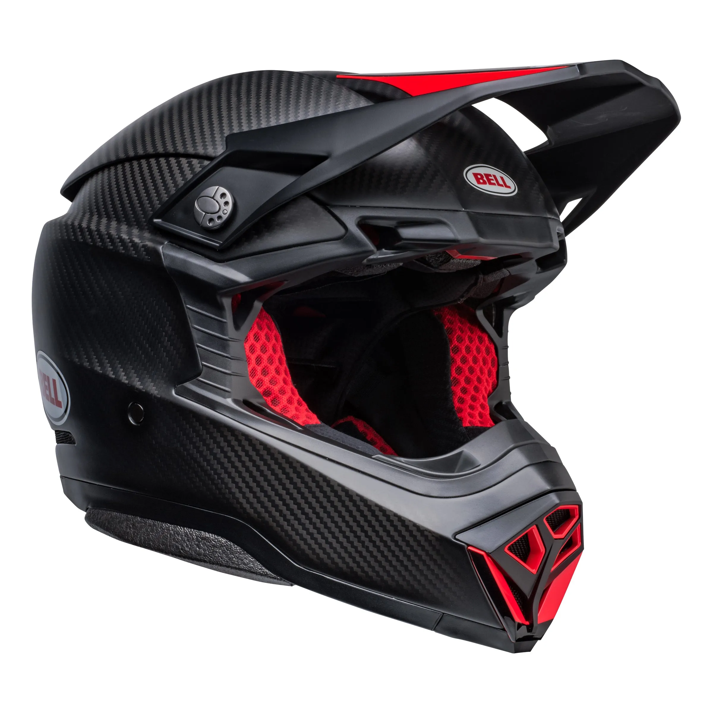 2025 Bell Moto-10 Spherical MIPS Motocross Helmet Satin Gloss Black Red