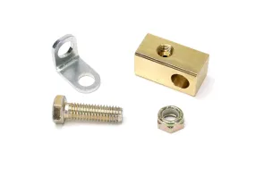3/8-24 I.F. Brass Brake T-Fitting w/Mounting Hole and 90° Bracket (20-10020)