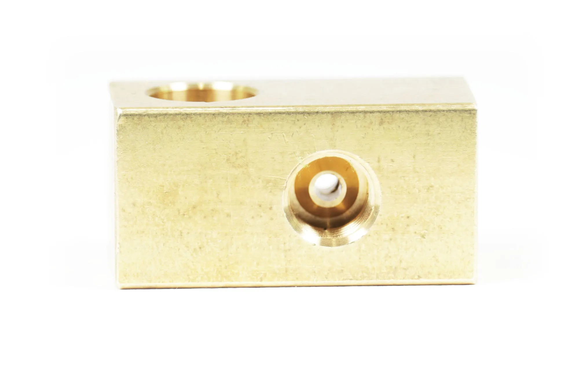 3/8-24 I.F. Brass Brake T-Fitting w/Mounting Hole and 90° Bracket (20-10020)