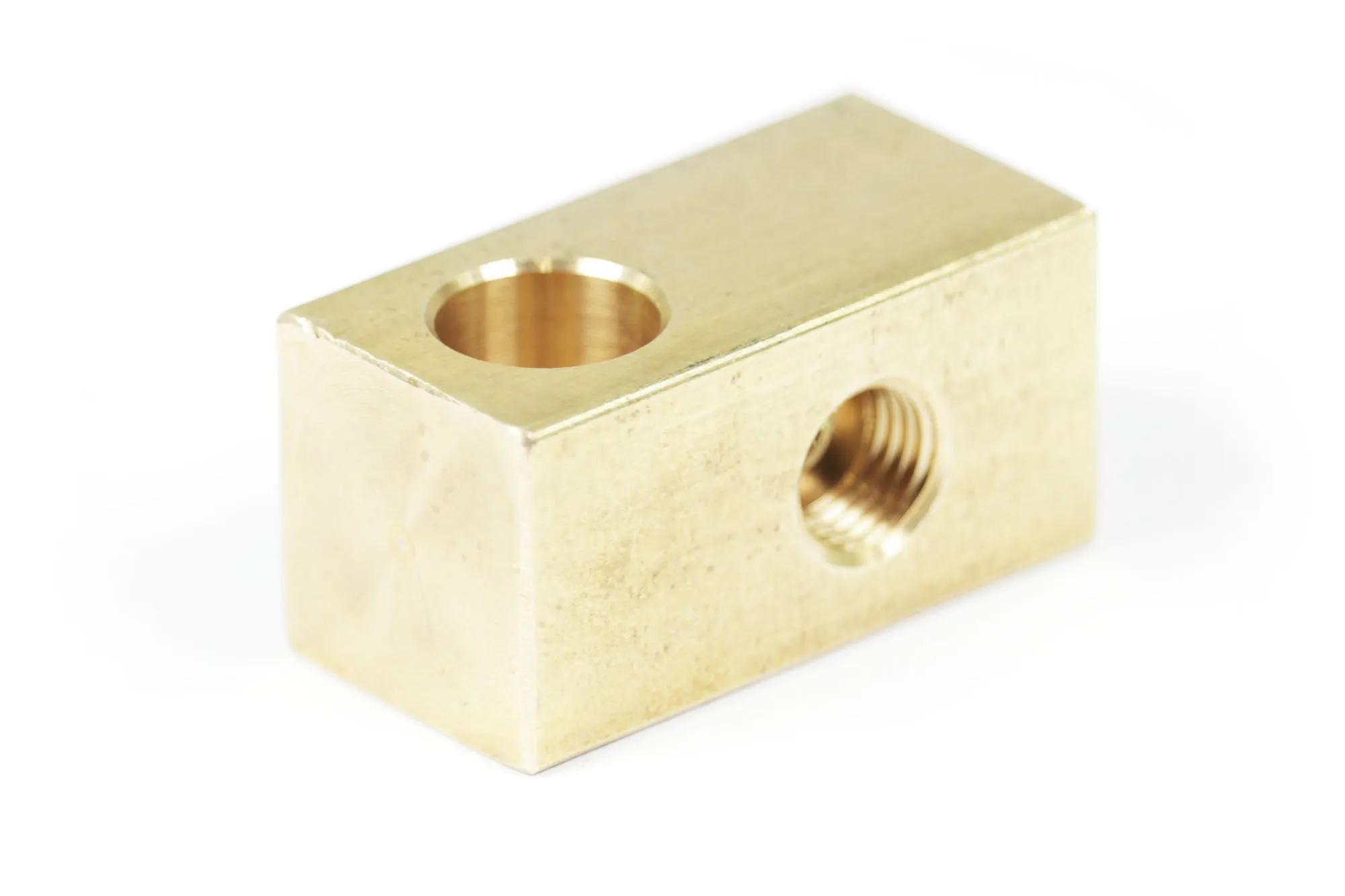 3/8-24 I.F. Brass Brake T-Fitting w/Mounting Hole and 90° Bracket (20-10020)