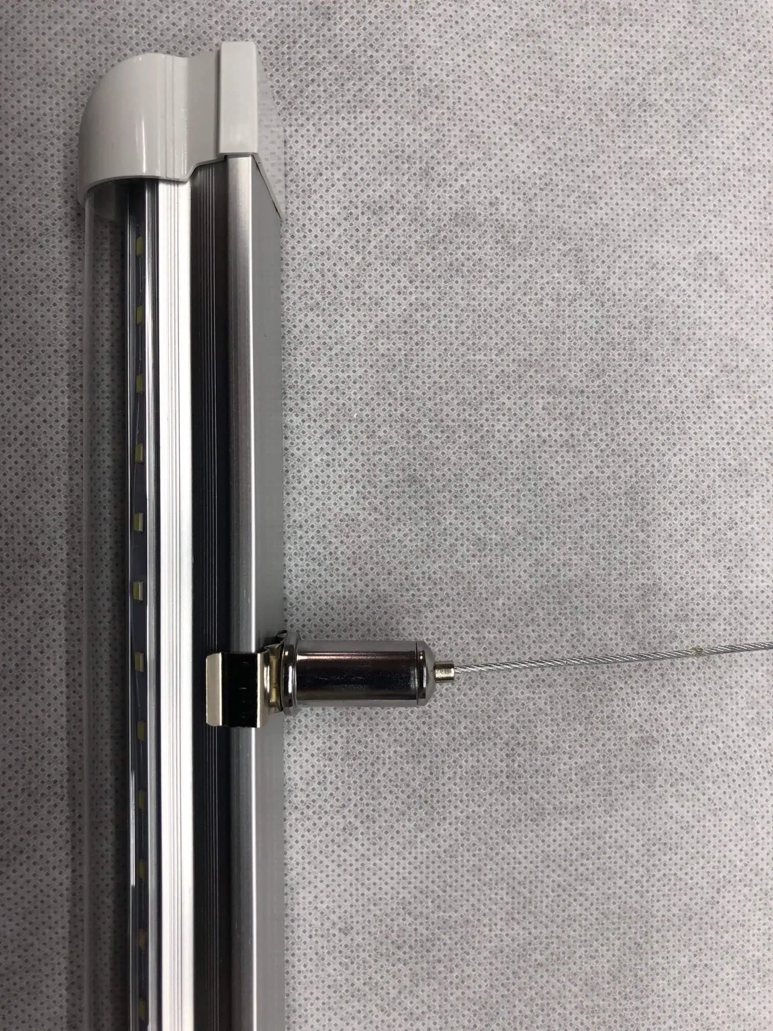 39in Suspended Stainless Steel Wire Rope for Hanging Fixtures W/Brackets and Fasteners