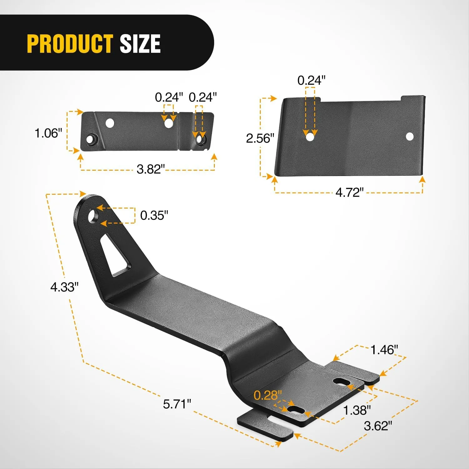 50 Inch Straight LightBar Over-Windshield Mounts For 2021-2023 Ford Bronco 2/4 Door