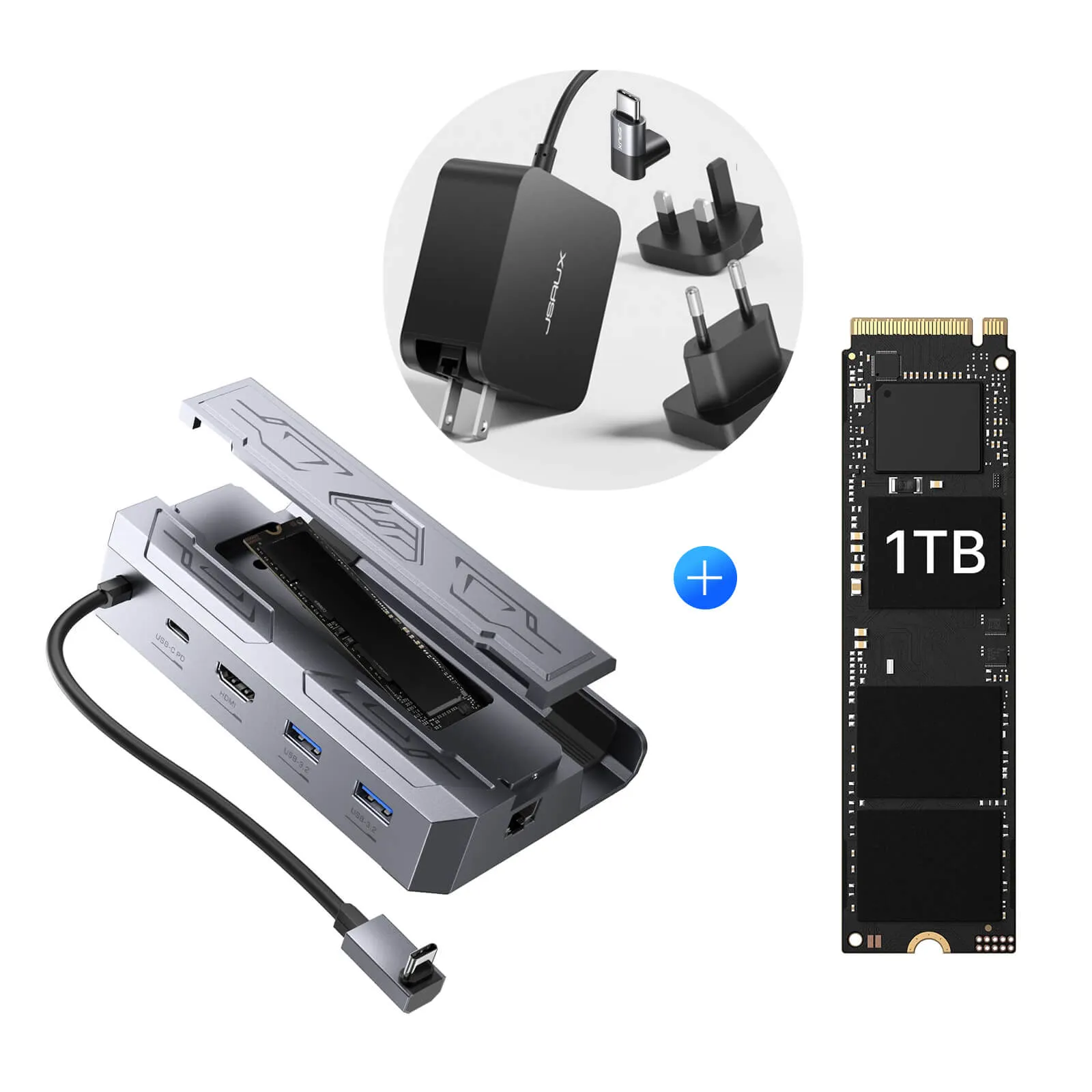 6-in-1 Docking Station with M.2 SSD Enclosure