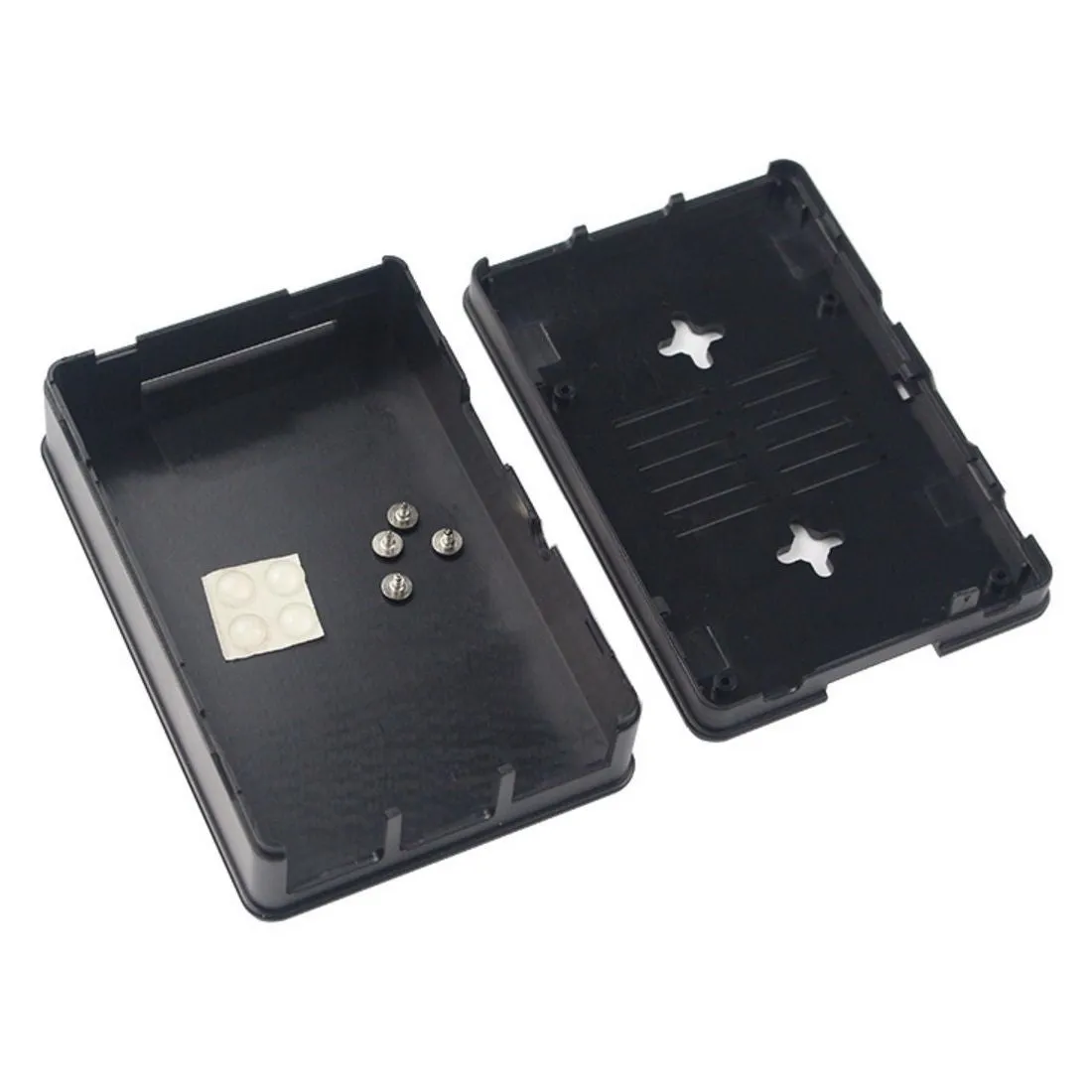 ABS Case Shell Enclosure BLACK   HEATSINK SET for Raspberry Pi 3 B / 2 B / B 