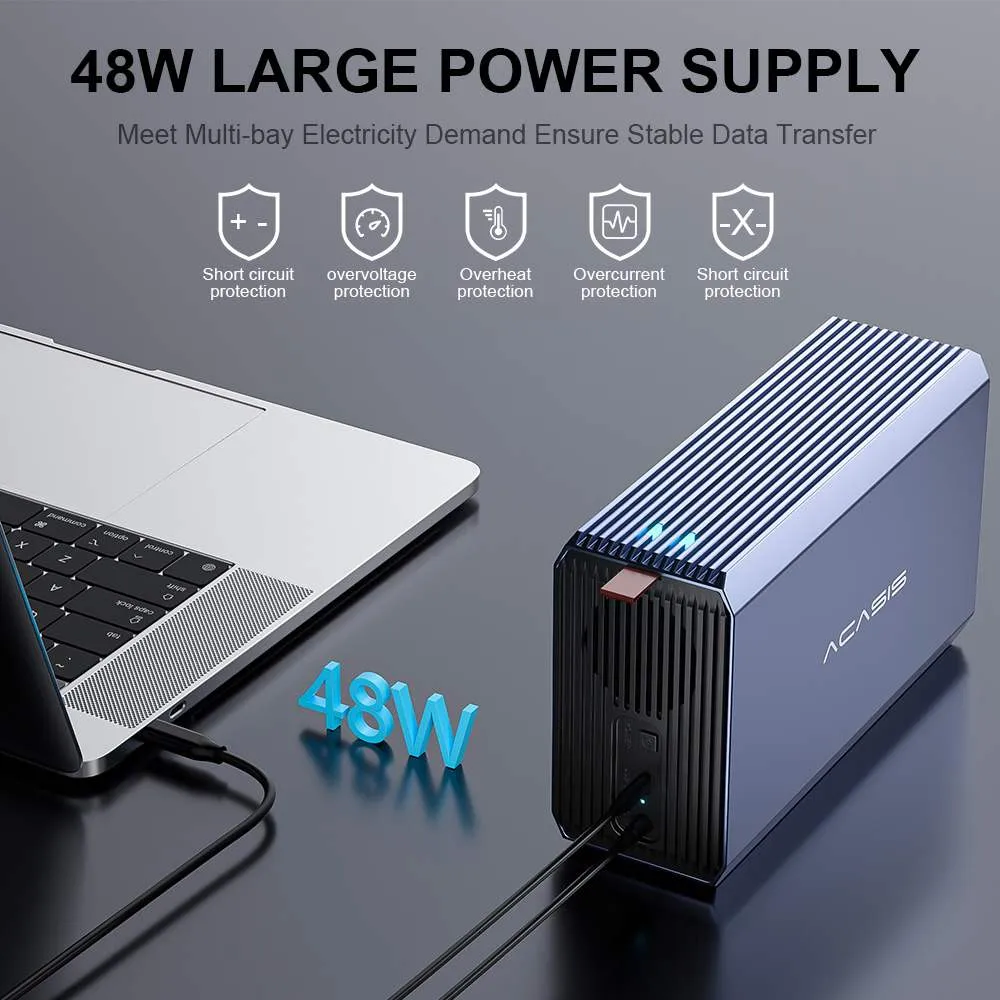 Acasis 2 Bay External Array 2.5/3.5 Inch USB to SATA HDD RAID Case