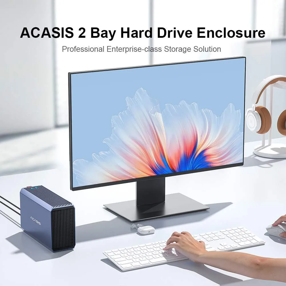 Acasis 2 Bay External Array 2.5/3.5 Inch USB to SATA HDD RAID Case
