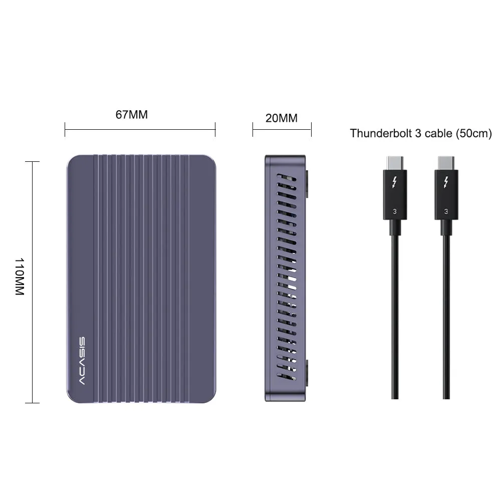 Acasis 6-in-1 40Gbps M.2 NVME SSD Enclosure DP 4K60Hz Docking Station