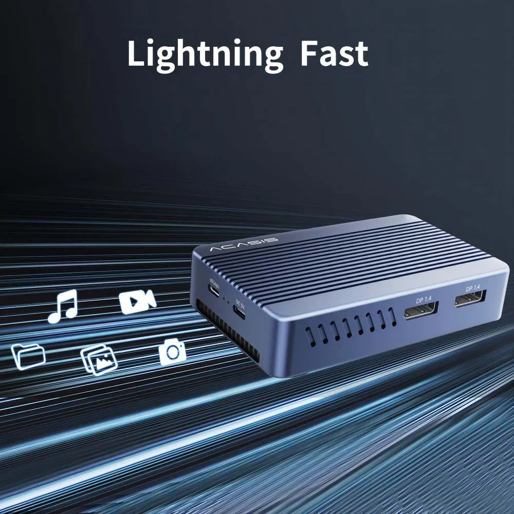 Acasis 6-in-1 40Gbps M.2 NVMe Thunderbolt 3/4 USB 4 SSD Case & Dock
