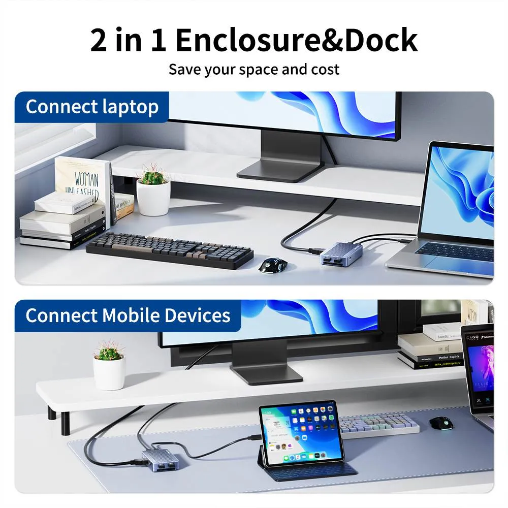 Acasis 6-in-1 40Gbps M.2 NVMe Thunderbolt 3/4 USB 4 SSD Case & Dock