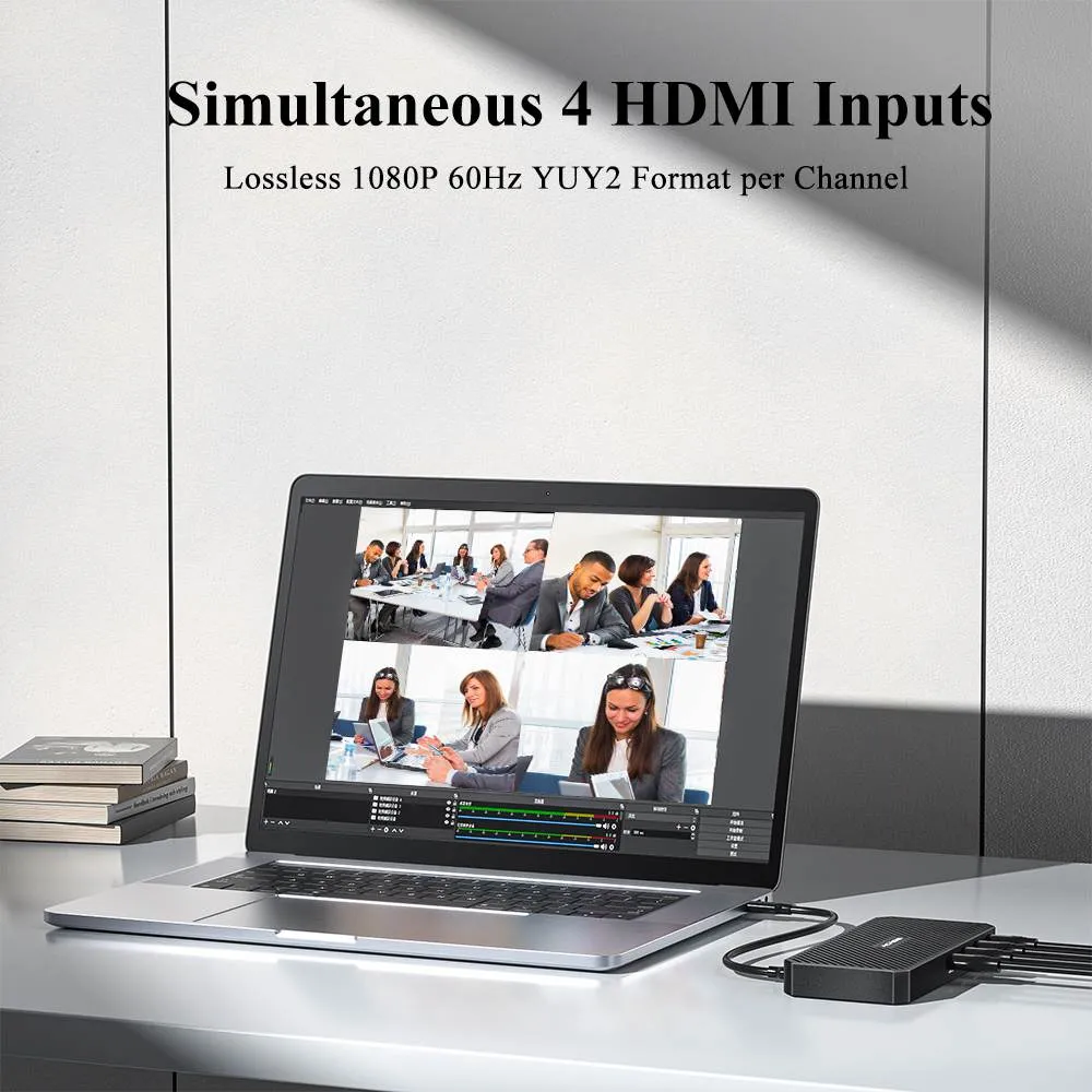 Acasis Thunderbolt 3 4 HDMI Video Capture Card for Mac/Windows