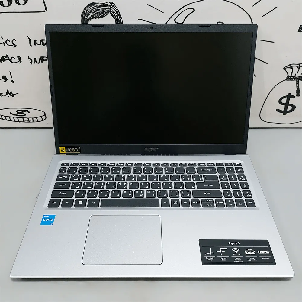 Acer Aspire 3 A315-58 Laptop (Intel Core i3-1115G4 - 8GB DDR4 - HDD 1TB - Intel UHD Graphics - 15.6 Inch FHD) (Open Box)