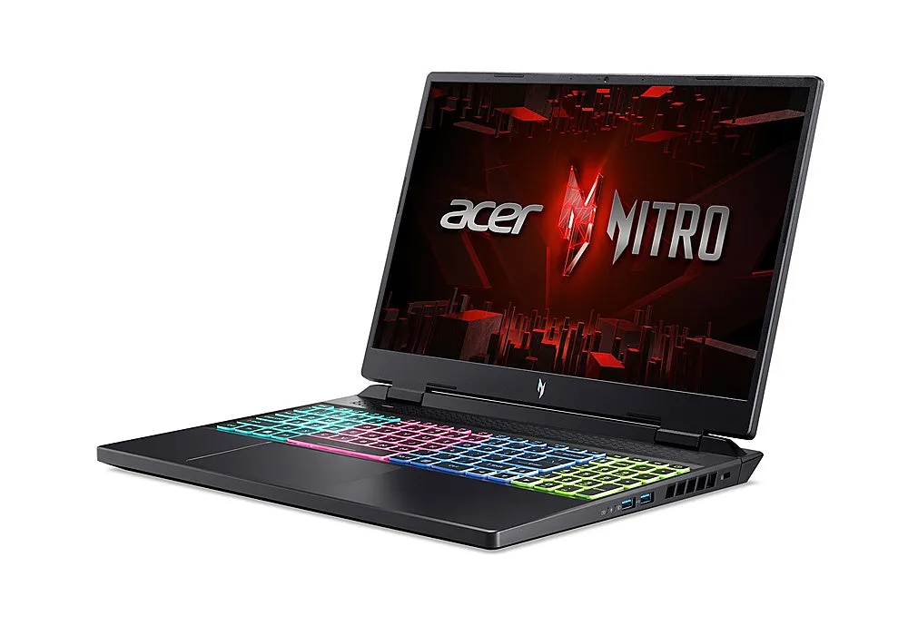 Acer - Nitro 16 - 16" 165Hz Gaming Laptop WUXGA – AMD Ryzen 5 7640HS with 8GB Memory - GeForce RTX 4050 - 512GB PCIe Gen 4 SSD - Obsidian Black