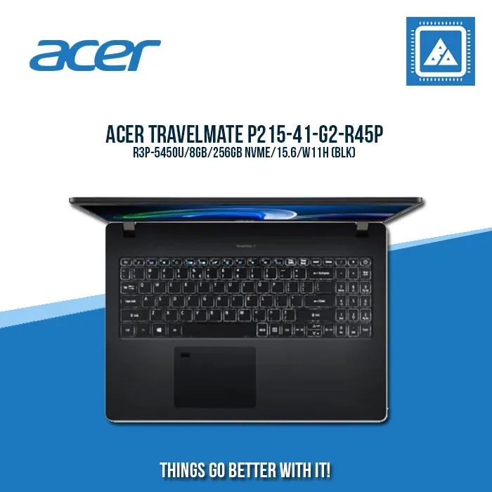 ACER TRAVELMATE P215-41-G2-R45P R3P-5450U/8GB/256GB NVME | BEST FOR STUDENT AND ENTERPRISE LAPTOP