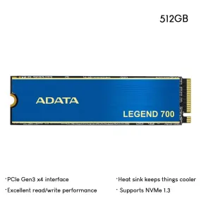 Adata Legend 700 512GB PCIE GEN3 X4 M.2 2280 SSD (ALEG-700-512GCS)