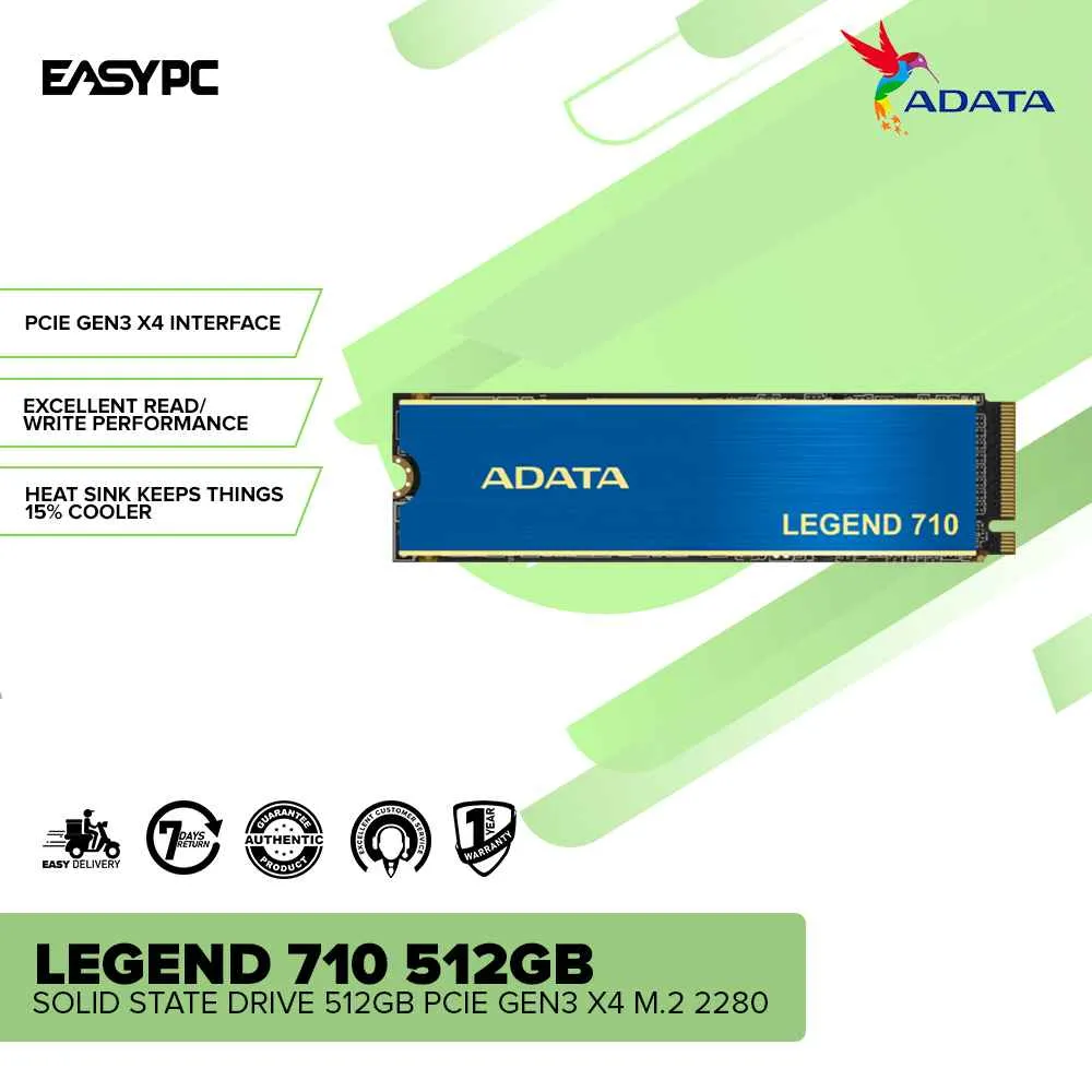 Adata Legend 710 Solid State Drive 512GB PCIe GEN3 x4 M.2 2280