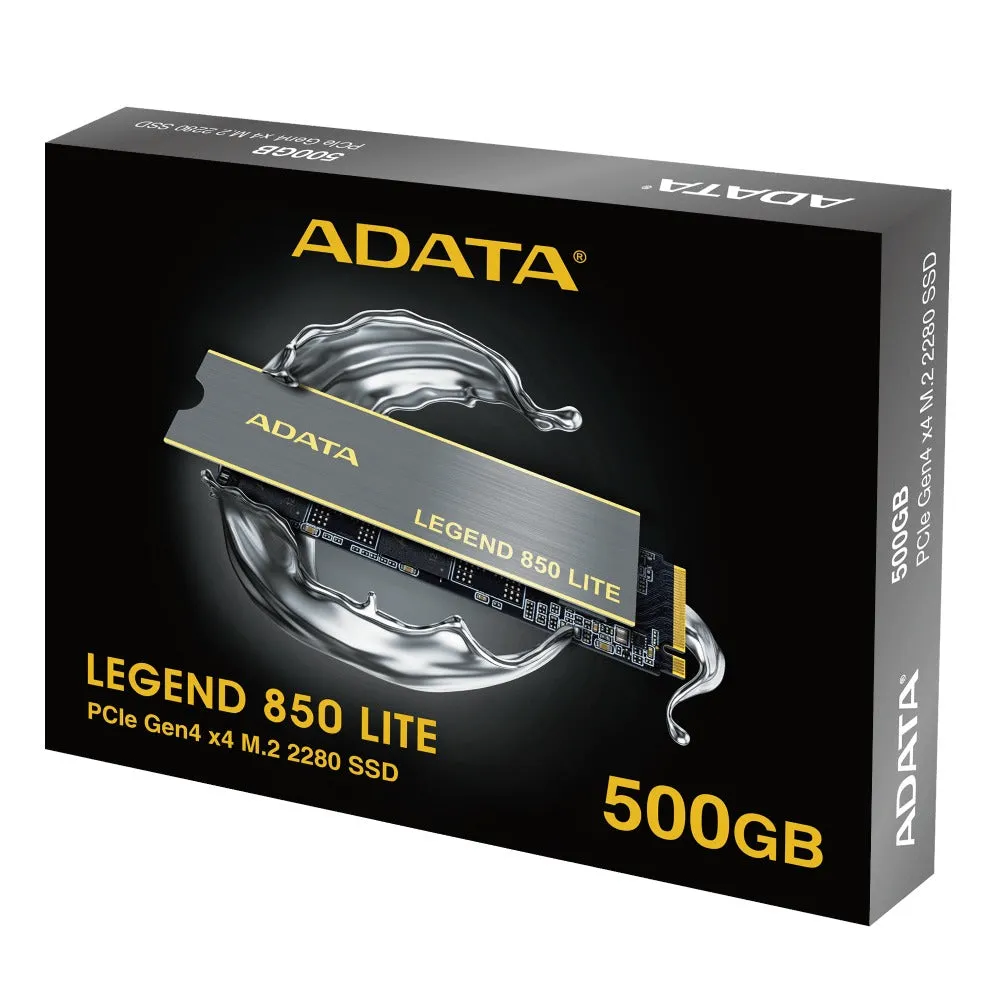 Adata Legend 850 Lite 500GB PCIE GEN4 X4 M.2 2280 Internal SSD (ALEG-850L-500GCS)