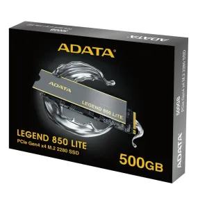 Adata Legend 850 Lite 500GB PCIE GEN4 X4 M.2 2280 Internal SSD (ALEG-850L-500GCS)