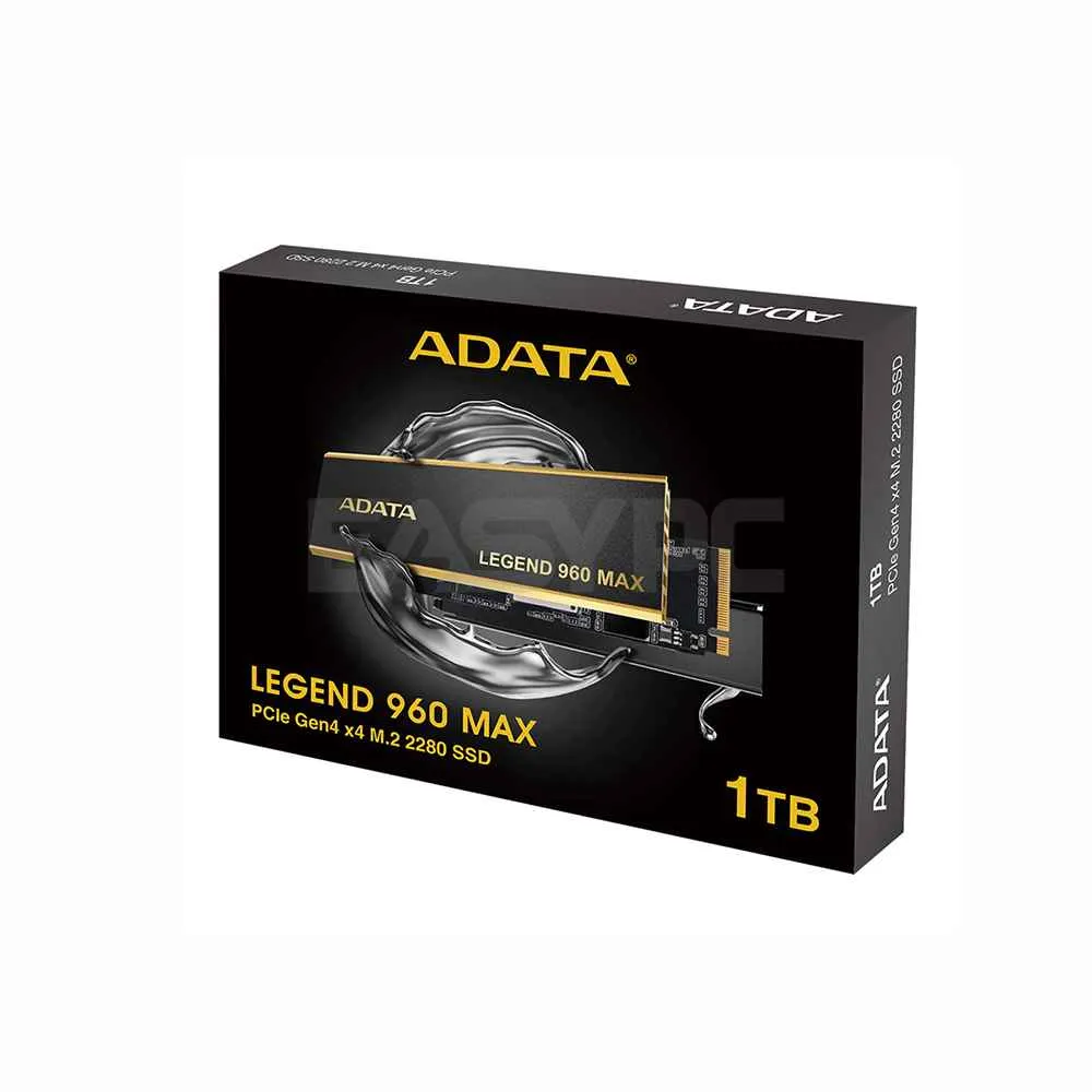 Adata Legend 960Max Solid State Drive 1TB PCIe GENT4 x4 NVMe 1.4 M.2 Internal Gaming