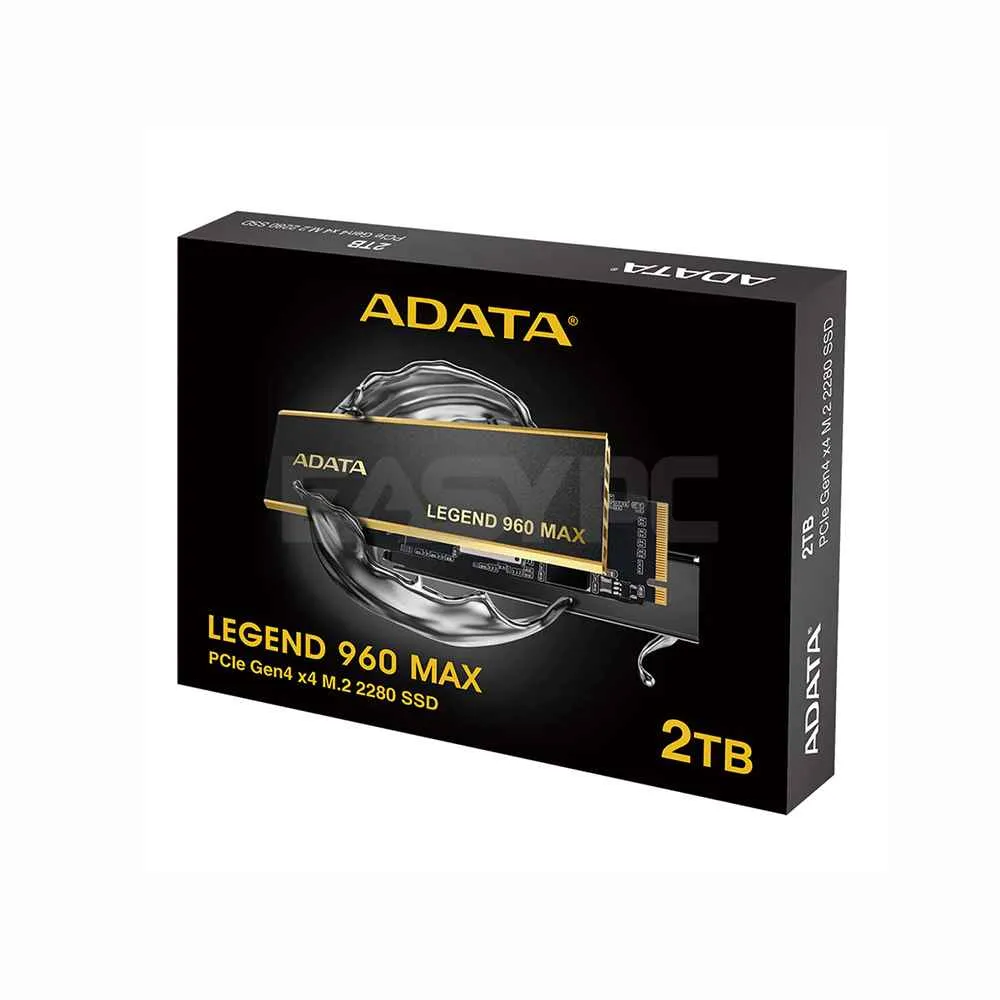 Adata Legend 960Max Solid State Drive 2TB PCIe GENT4 x4 NVMe 1.4 M.2 Internal Gaming