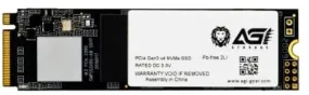 AGI 256GB AI198 M.2 NVMe SSD, M.2 2280, PCIe3, Intel TLC NAND, R/W 1992/1221 MB/s, 92K/24K IOPS