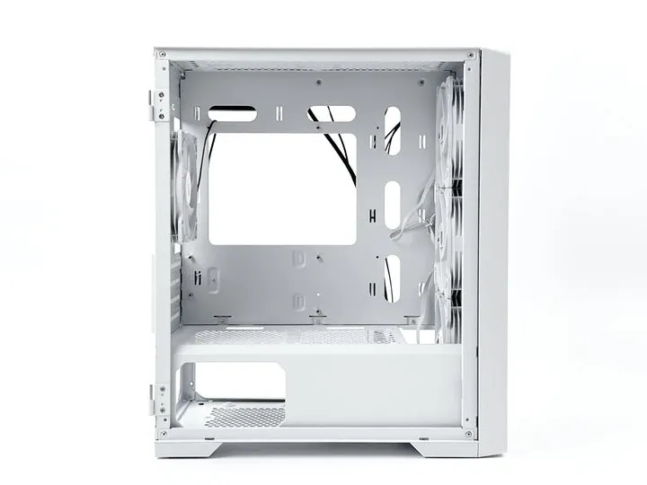 AITC Kingsman Gaming CuBic White 白色Tempered Glass Micro-ATX Case (附送4 把ARGB 風扇)