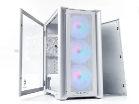 AITC Kingsman Gaming CuBic White 白色Tempered Glass Micro-ATX Case (附送4 把ARGB 風扇)