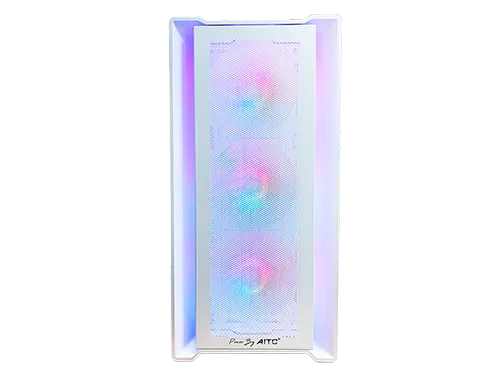 AITC Kingsman Gaming CuBic White 白色Tempered Glass Micro-ATX Case (附送4 把ARGB 風扇)