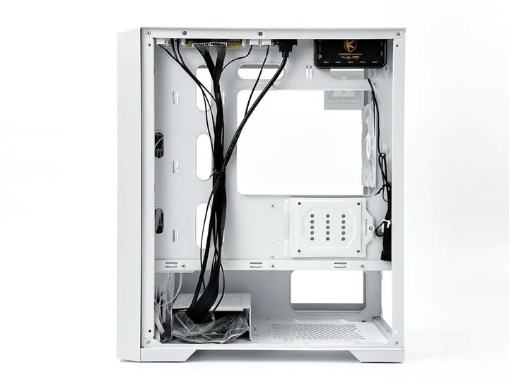 AITC Kingsman Gaming CuBic White 白色Tempered Glass Micro-ATX Case (附送4 把ARGB 風扇)