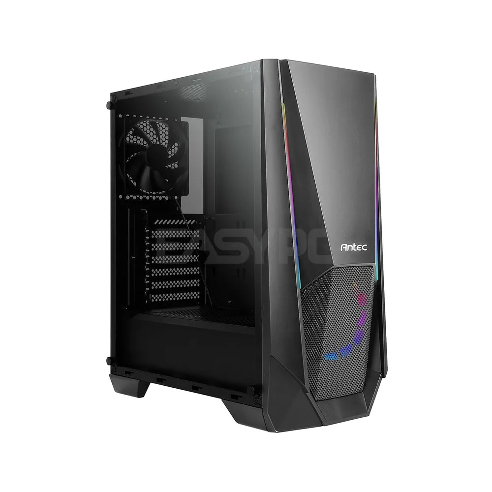 Antec NX310 Black ATX Mid-Tower TG LED Control Button PC Case (1*120mm ARGB Front, 1*120mm Rear Fans) 19GLO ANNX2646