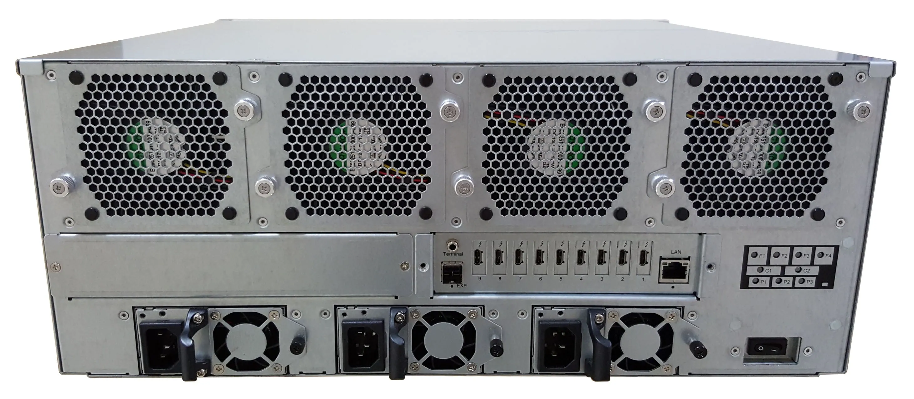 Areca 24bay 4U 9-Port Thunderbolt 3 SAN Rackmount RAID Diskless 0TB ARC-8050T3-SAN-9
