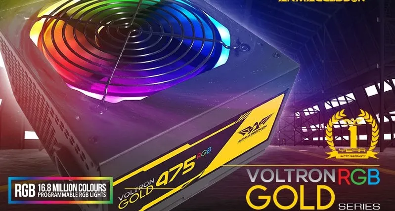 Armaggeddon Voltron Gold 475 RGB Power Supply