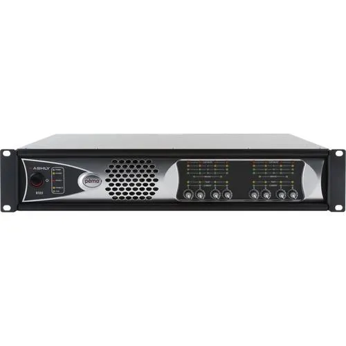 Ashly PEMA 8125D 8-Channel 1000W Pema Network Power Amplifier With Opdante Card Amp Protea Dsp Software Suite Low-Z