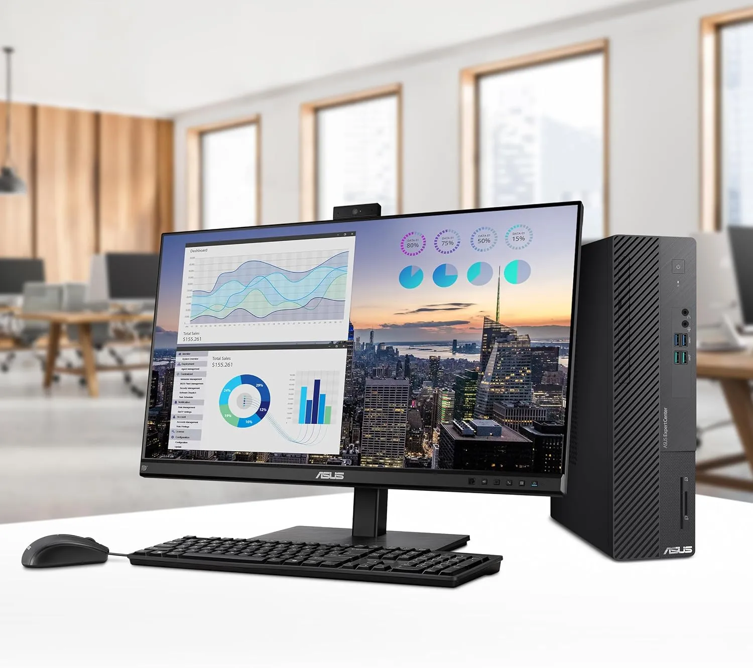 ASUS ExpertCenter D5 SFF 桌上型電腦 | Intel i5-12400/8GB Ram/512GB SSD/Window 11 Pro/連鍵鼠組 | (D500SD-512400252X)