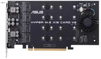 Asus Hyper M.2 x16 Card V2, Connect 4 x PCIe 3.0 M.2 SSDs through the PCIe x8 or x16 slot, I/O Device