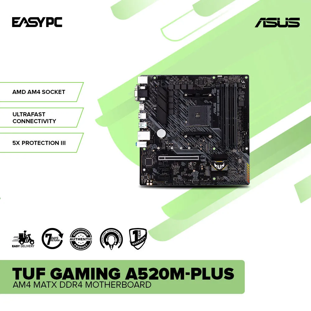 ASUS TUF GAMING A520M-PLUS AM4 MATX AMD AM4 socket DDR4 Motherboard