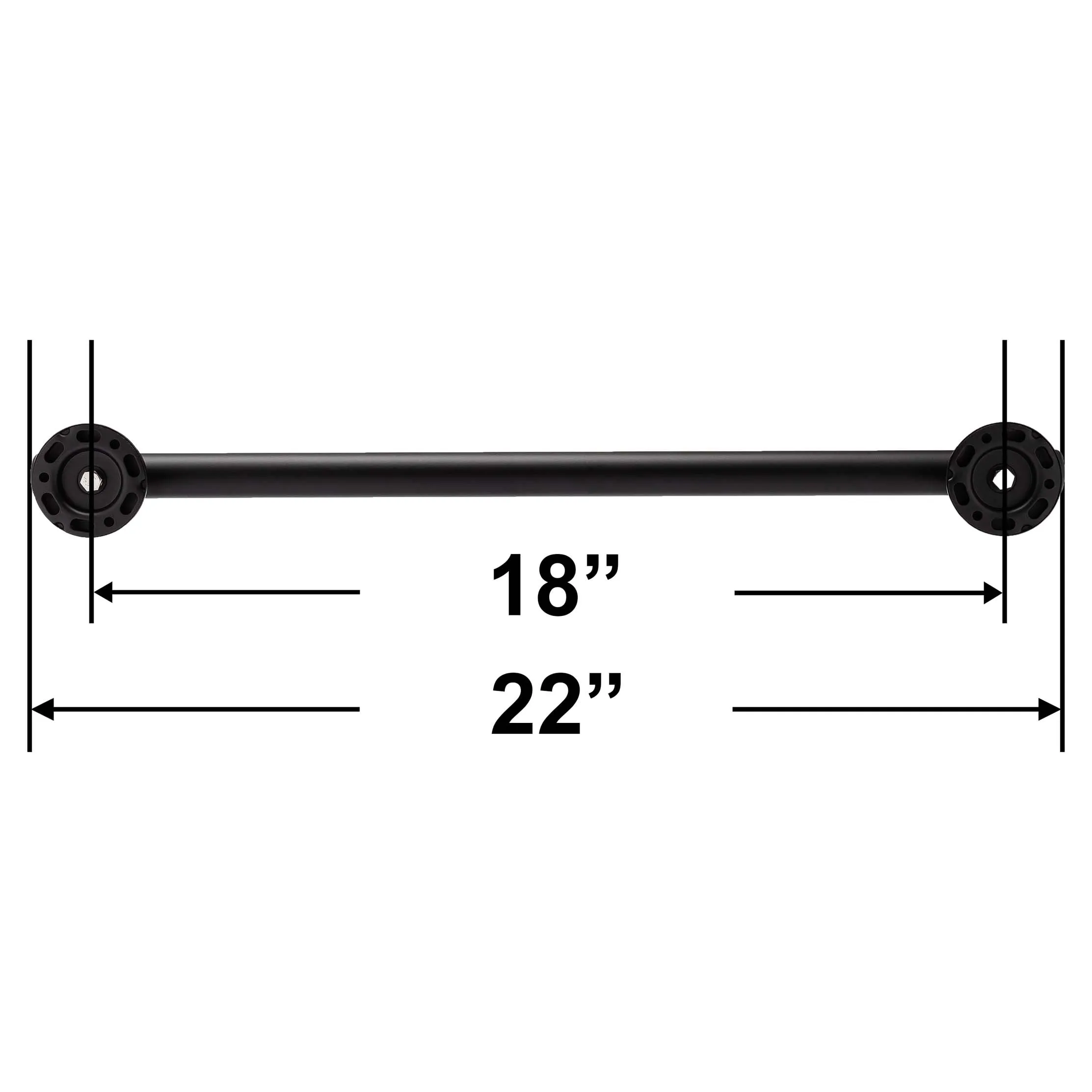 Bathroom Grab Bar, Contemporary, Round Escutcheon, 18 In. X 1 1/4 In.