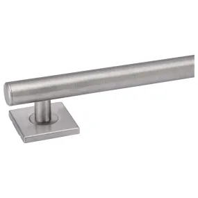 Bathroom Grab Bar, Contemporary, Square Escutcheon, 18 In. X 1 1/4 In.