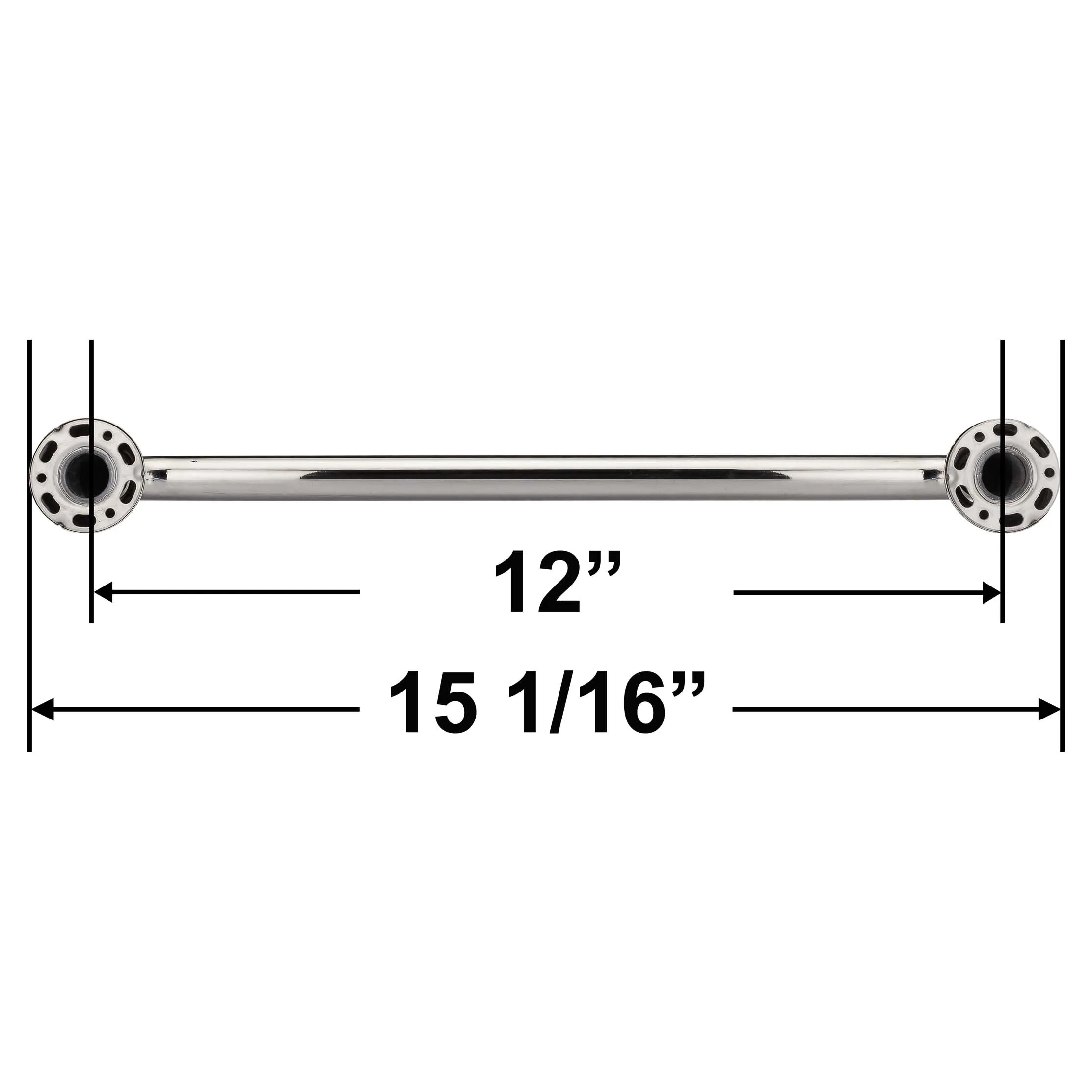 Bathroom Grab Bar, Decorative, Dome Escutcheon, 12 In. X 1 1/4 In.