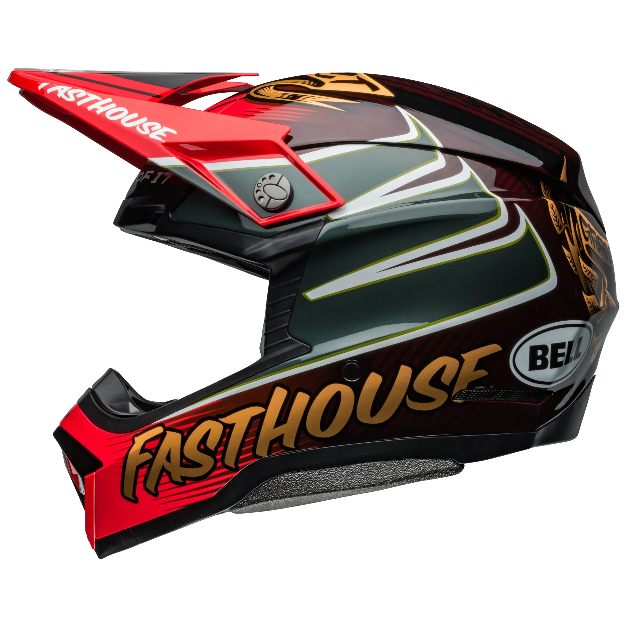 Bell Moto-10 Spherical MIPS Motocross Helmet DITD Red Gold